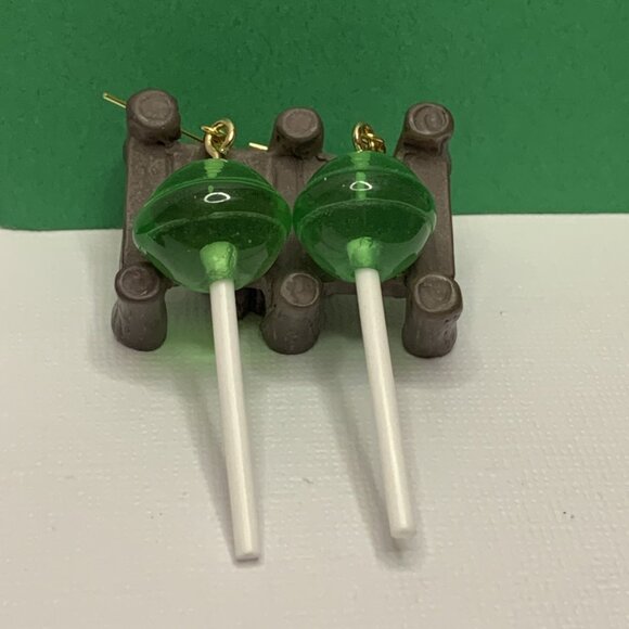Lollipop Earring, Sucker Earring, Funny Food Earring, Gift Idea, Candy Earring - Picture 3 of 6